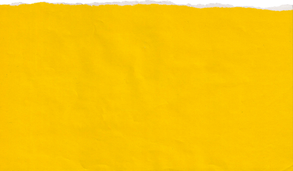 Yellow Art Paper with One Straight Ripped Edge