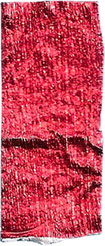 Red Crumpled Shimmery Tape with One Ripped Edge